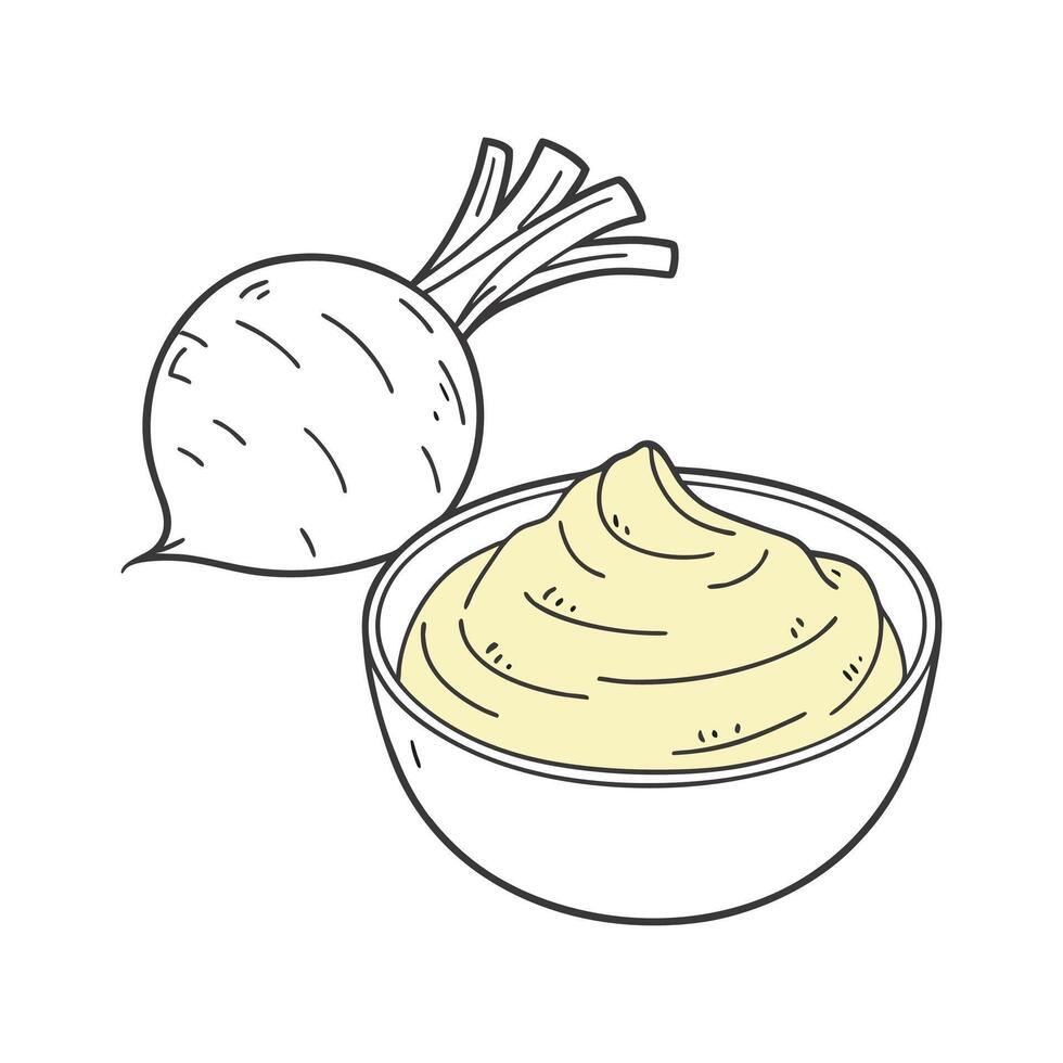 Nutritious Rutabaga Puree Healthy Option vector