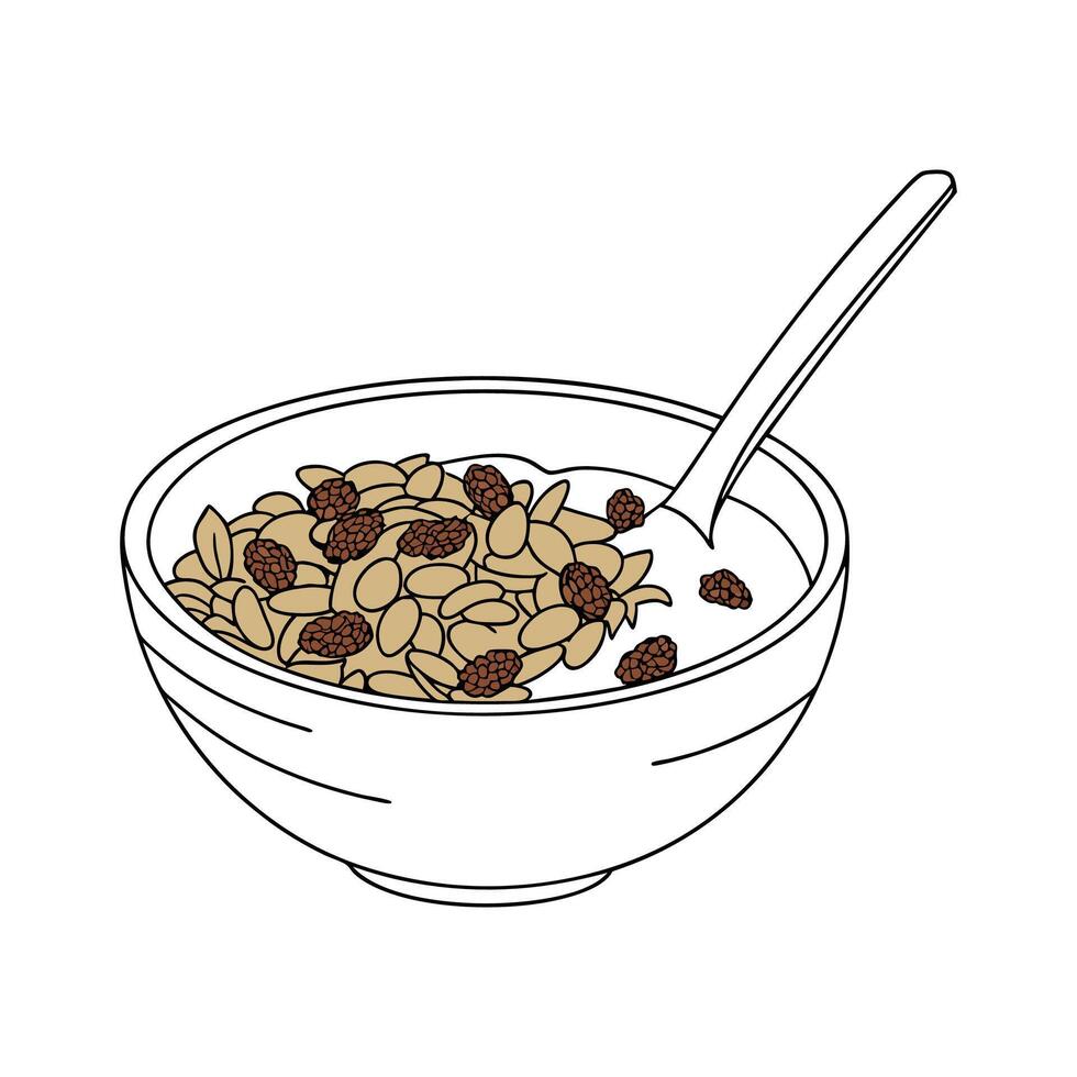 Tasty Rye Cereal Healthy Breakfast vector