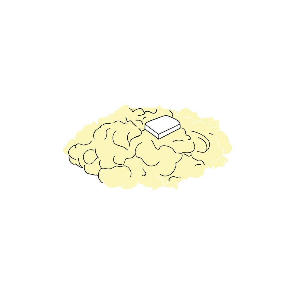 Creamy Scrambled Eggs for Nutritional Meals vector