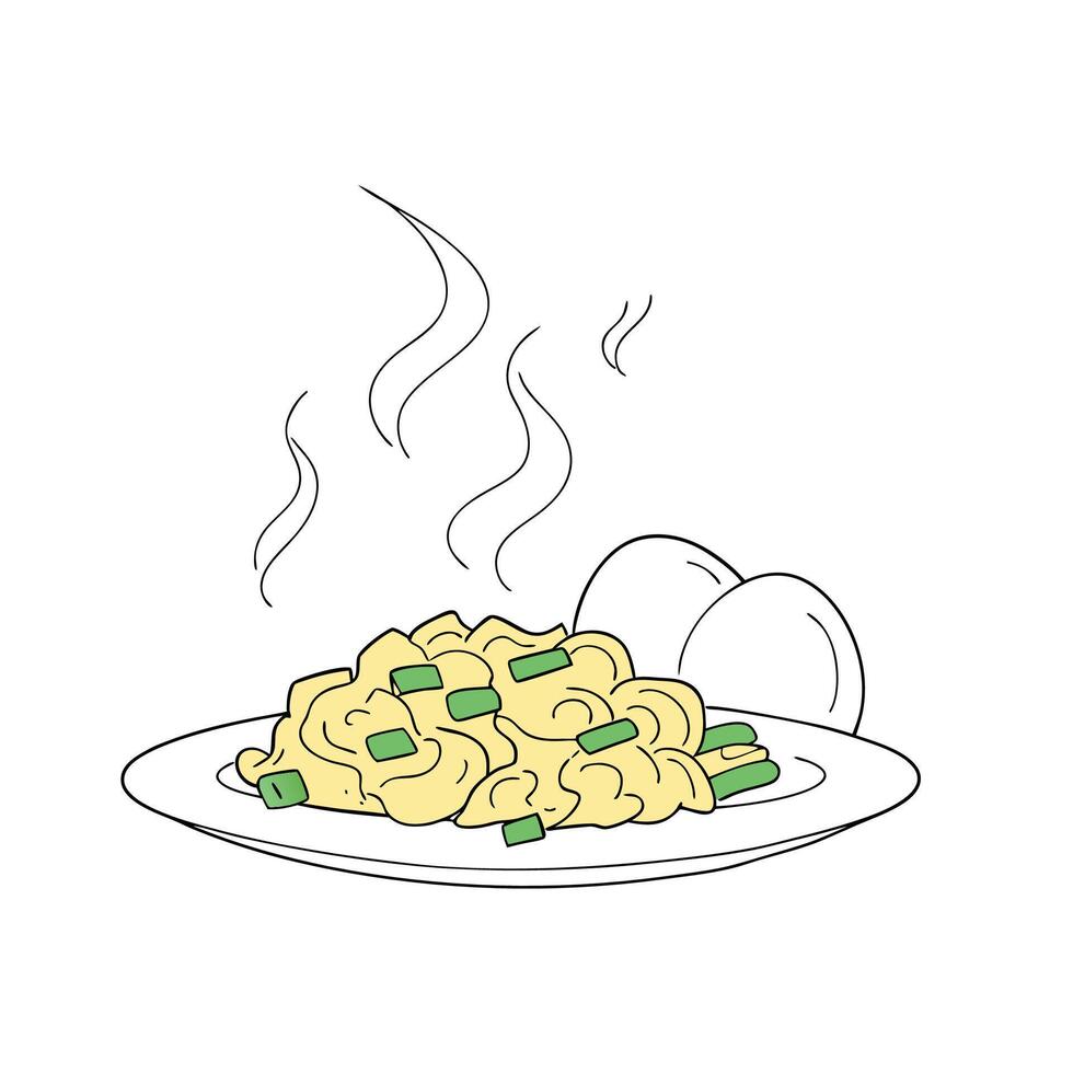 Nutritious Scrambled Eggs for Healthy Meals vector