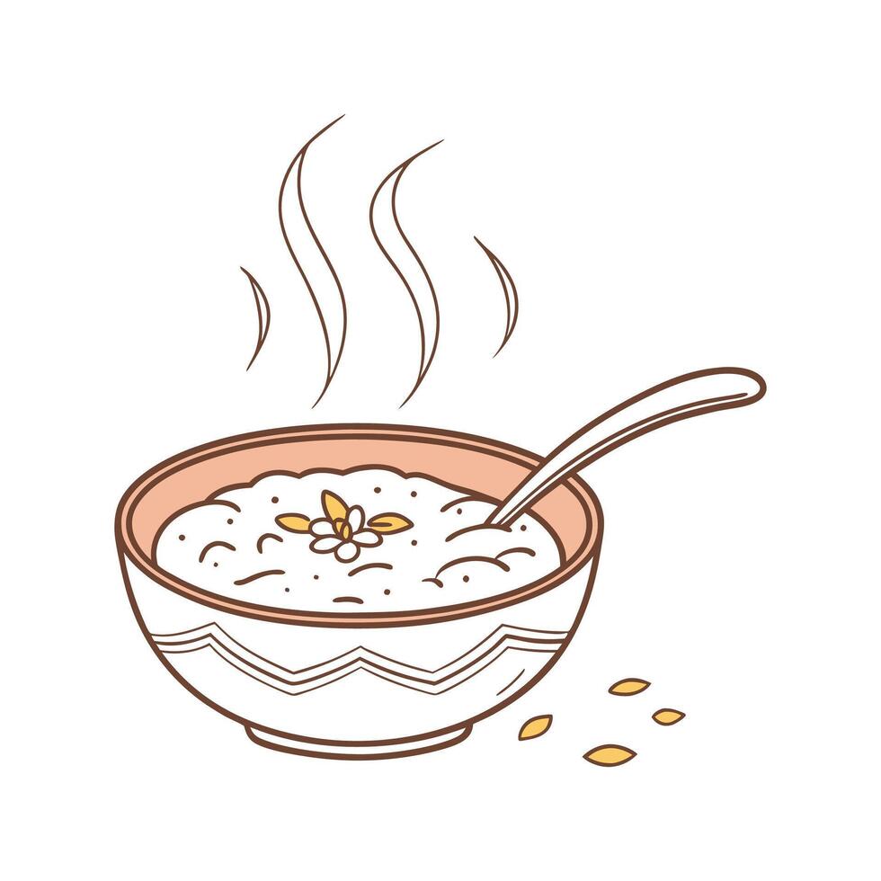 Yummy Semolina Porridge for Healthy Snacking vector