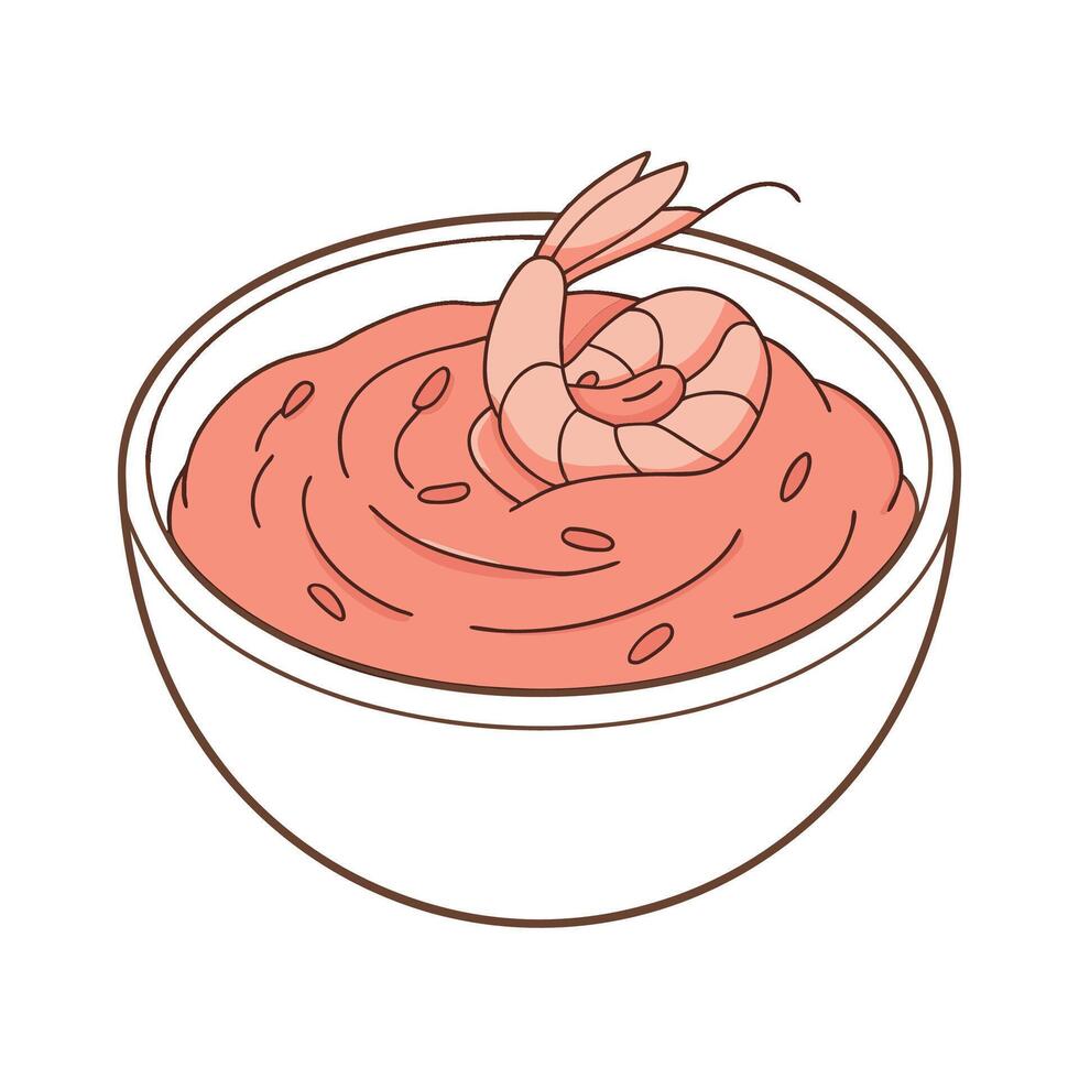 Nutritious Shrimp Puree Healthy Option vector