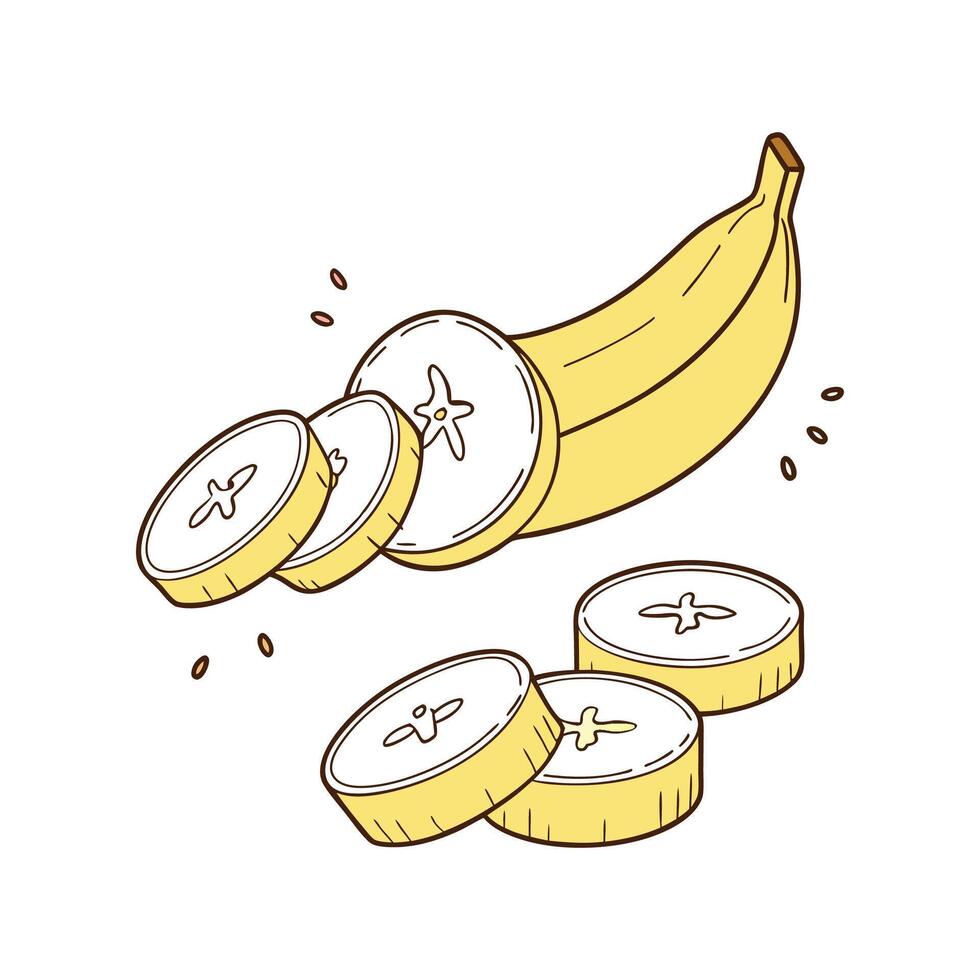 Delicious Soft Banana Slices Flavorful Option vector