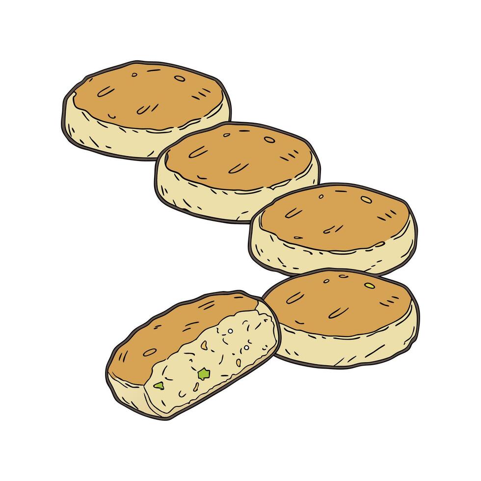 Creamy Soft Cooked Chickpea Patties for Nutritional Meals vector