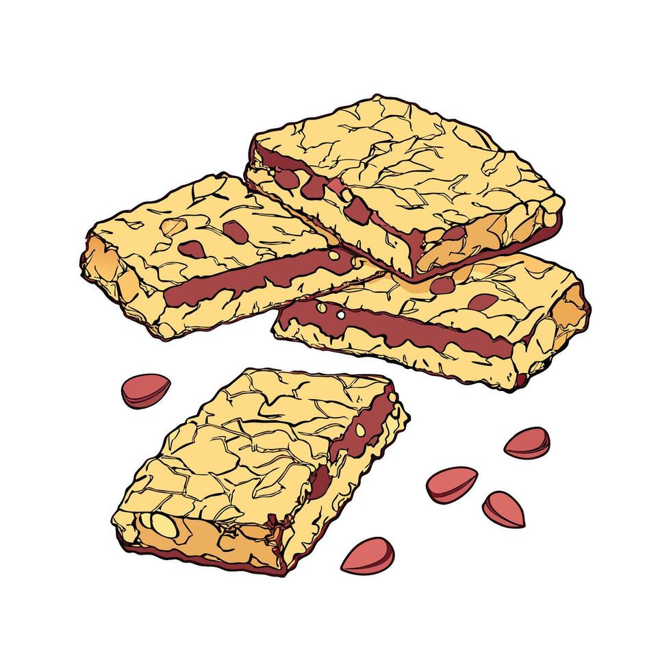 Delicious Soft Mashed Granola Bars Flavorful Delight vector