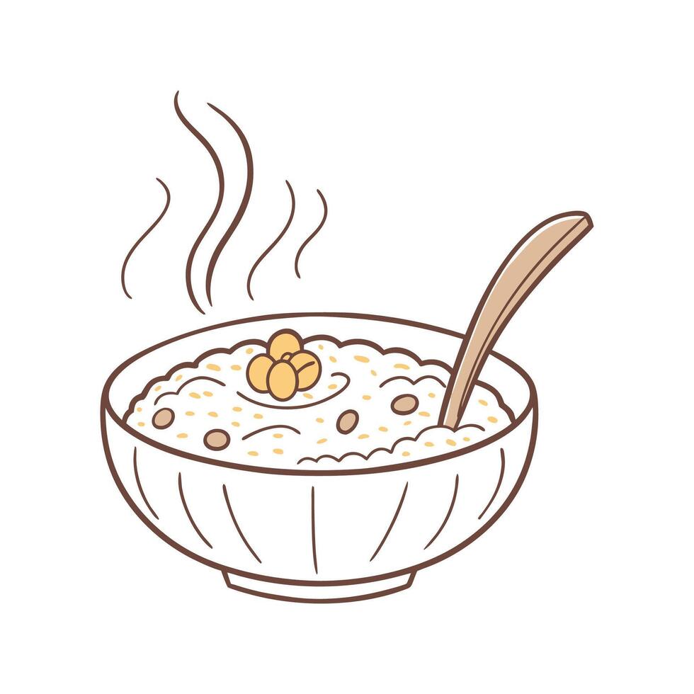 Delicious Sorghum Porridge Flavorful Delight vector