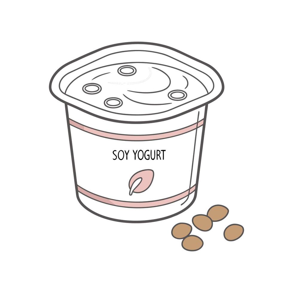 Delicious Soy Yogurt Flavorful Delight vector