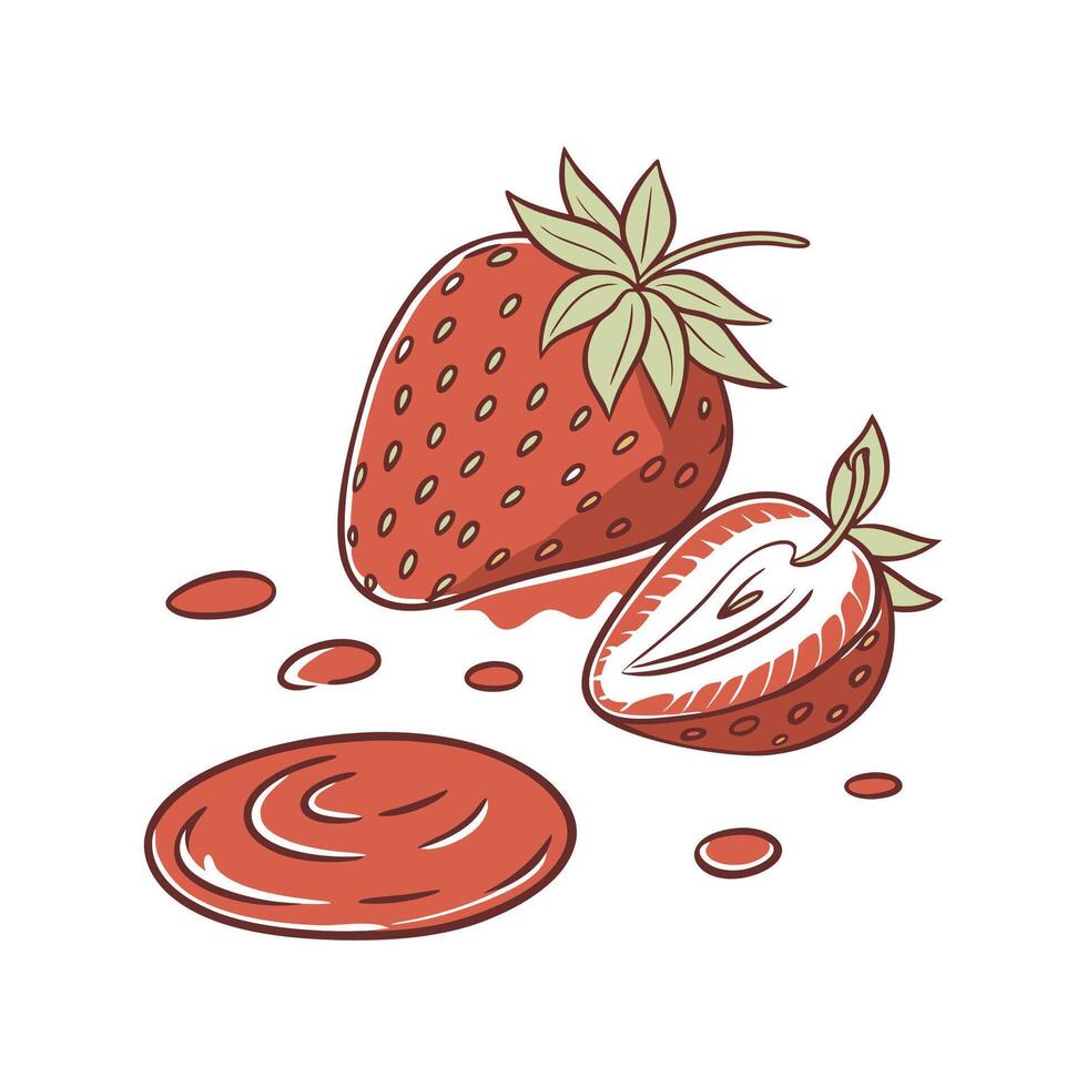 Nutritious Strawberry Puree for Healthy Treats vector