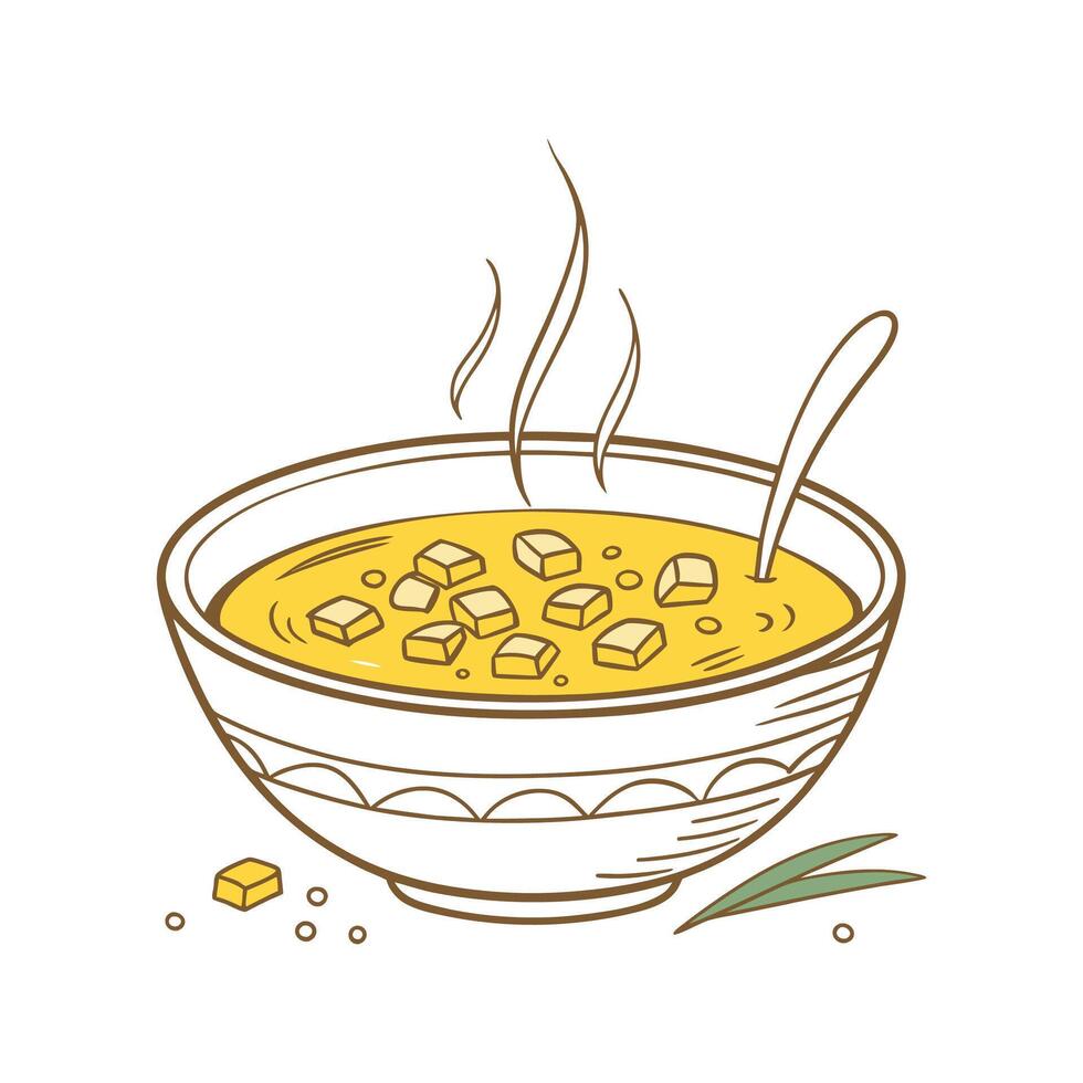 Nutritious Sweet Corn Soup Healthy Option vector