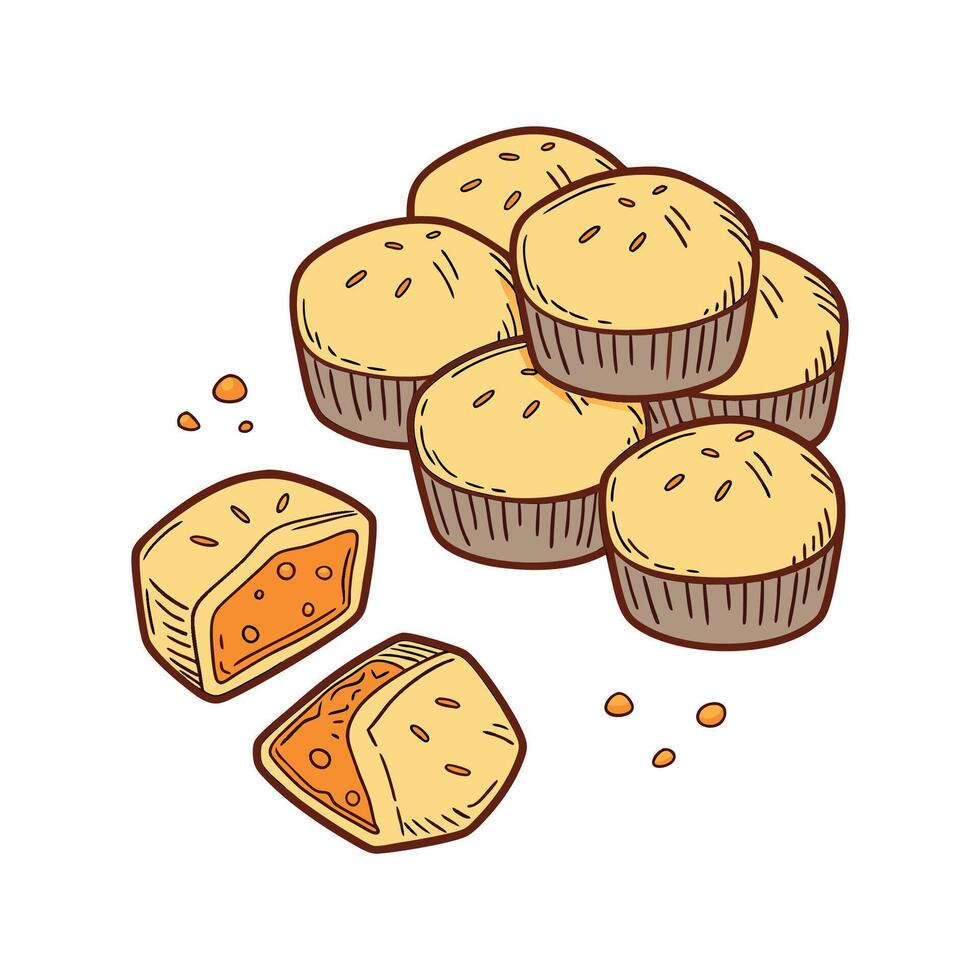 Nutritious Sweet Potato Bites Healthy Snack vector