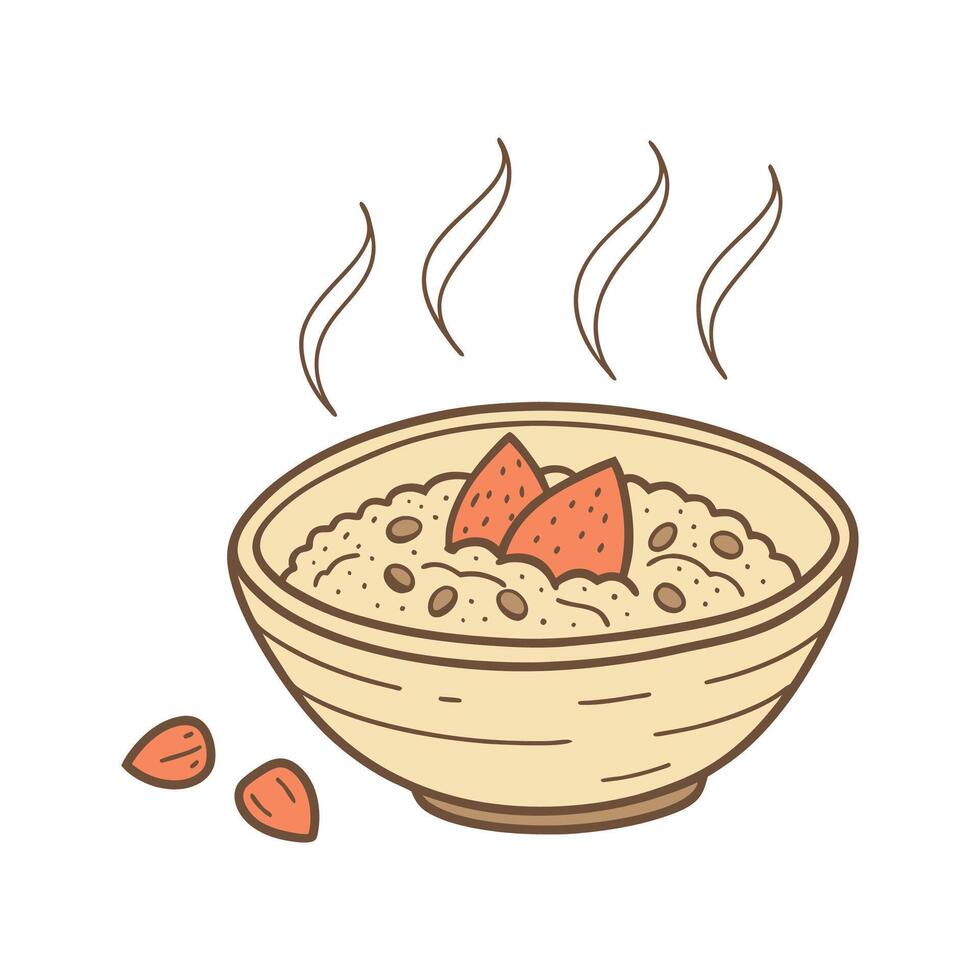 Teff Porridge Creative Illustration for Meals vector