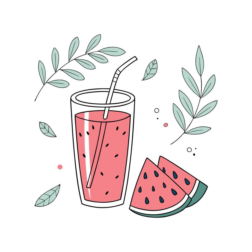 Nutritious Watermelon Juice for Healthy Treats vector