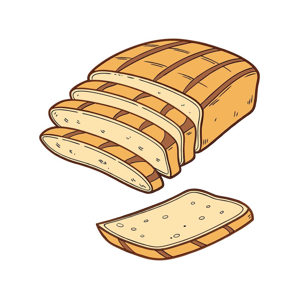 Whole Grain Toast Strips Delicious Illustration vector