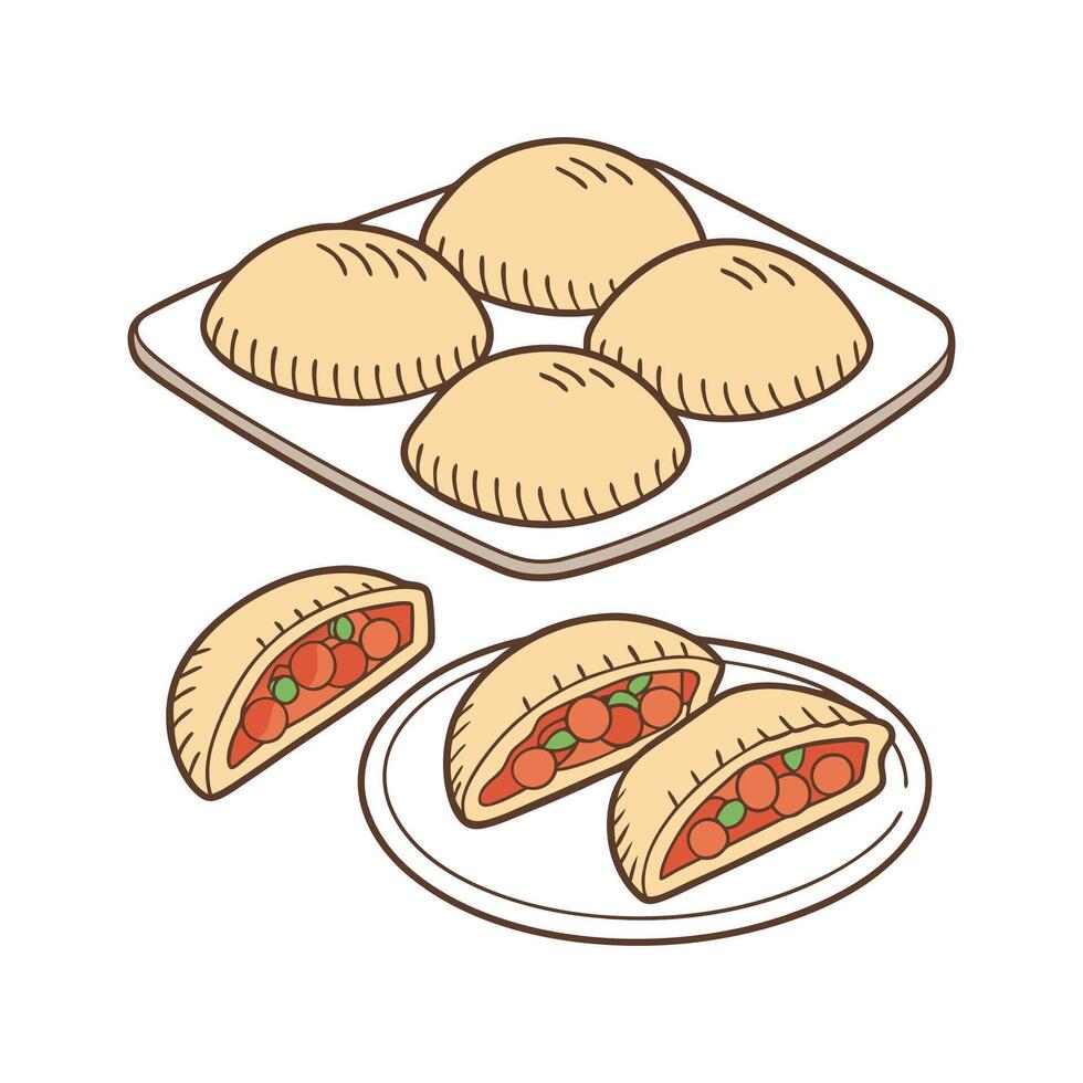 Whole Wheat Pasta Bites Creative Illustration vector
