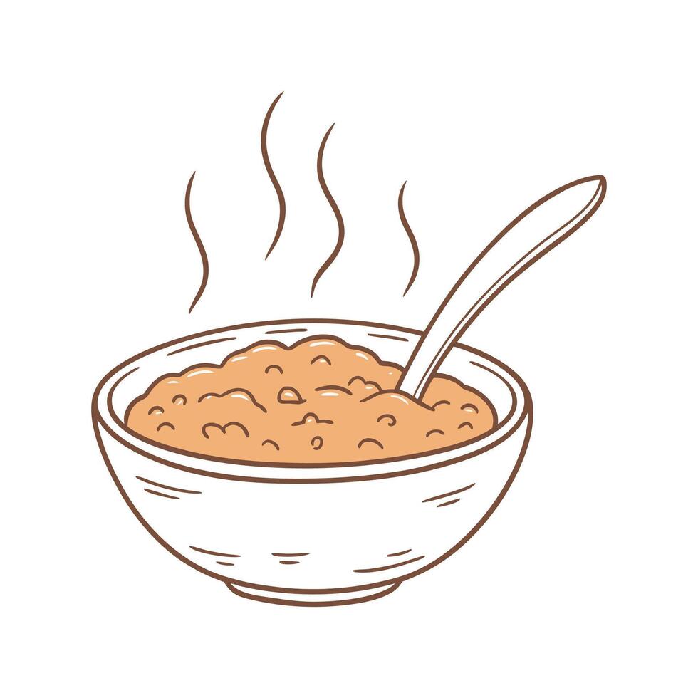 Delicious Whole Wheat Porridge for Kids vector