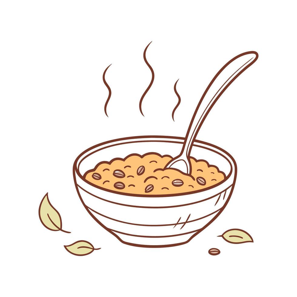 Nutritious Whole Wheat Porridge for Healthy Treats vector