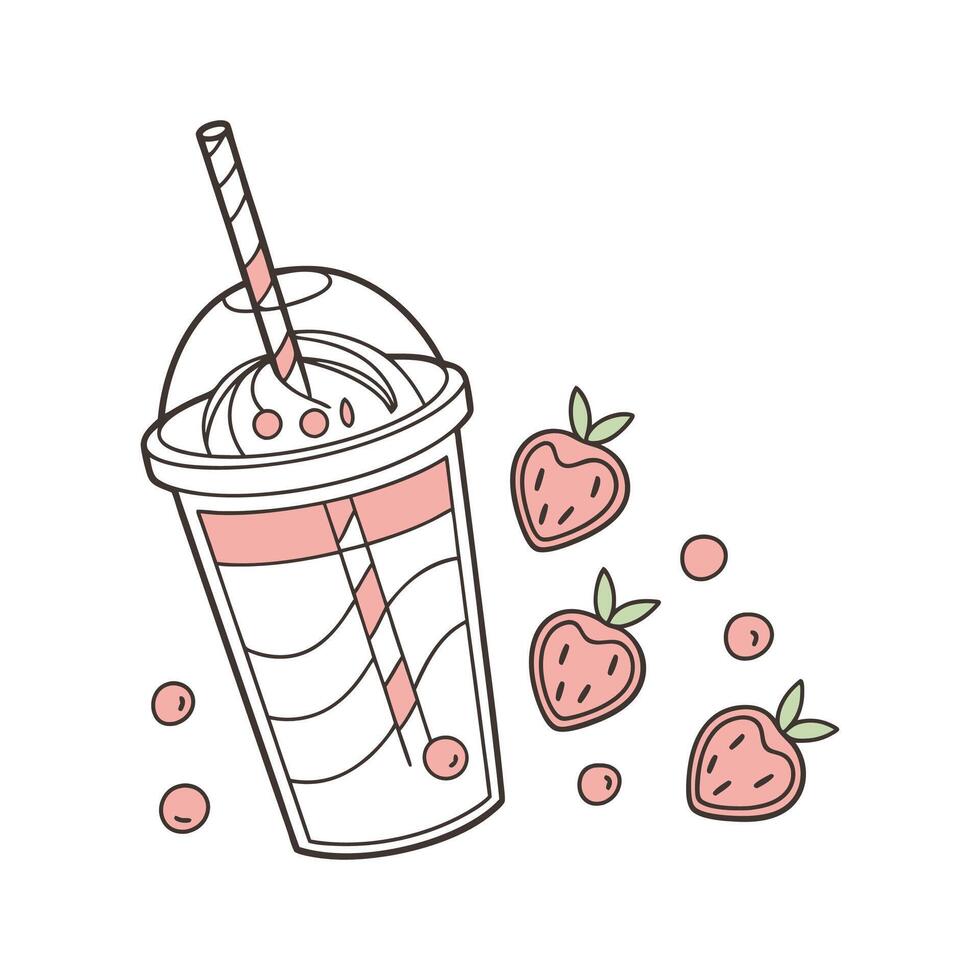 Yogurt Drink Delightful Illustration vector