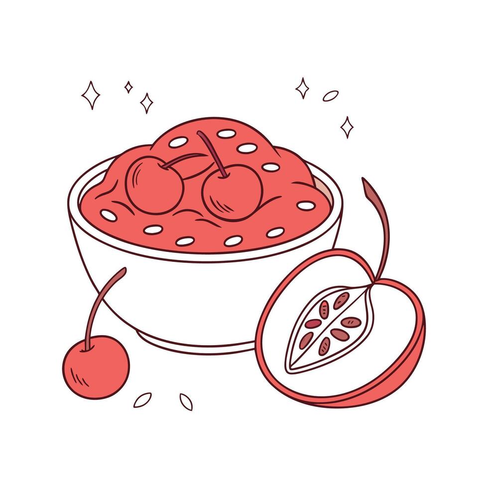 Unique Acerola Cherry Mash For Culinary Inspirations vector