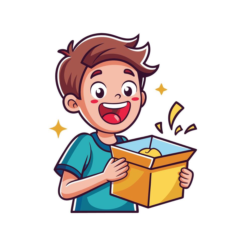Creative Boy with JackintheBox Illustration vector
