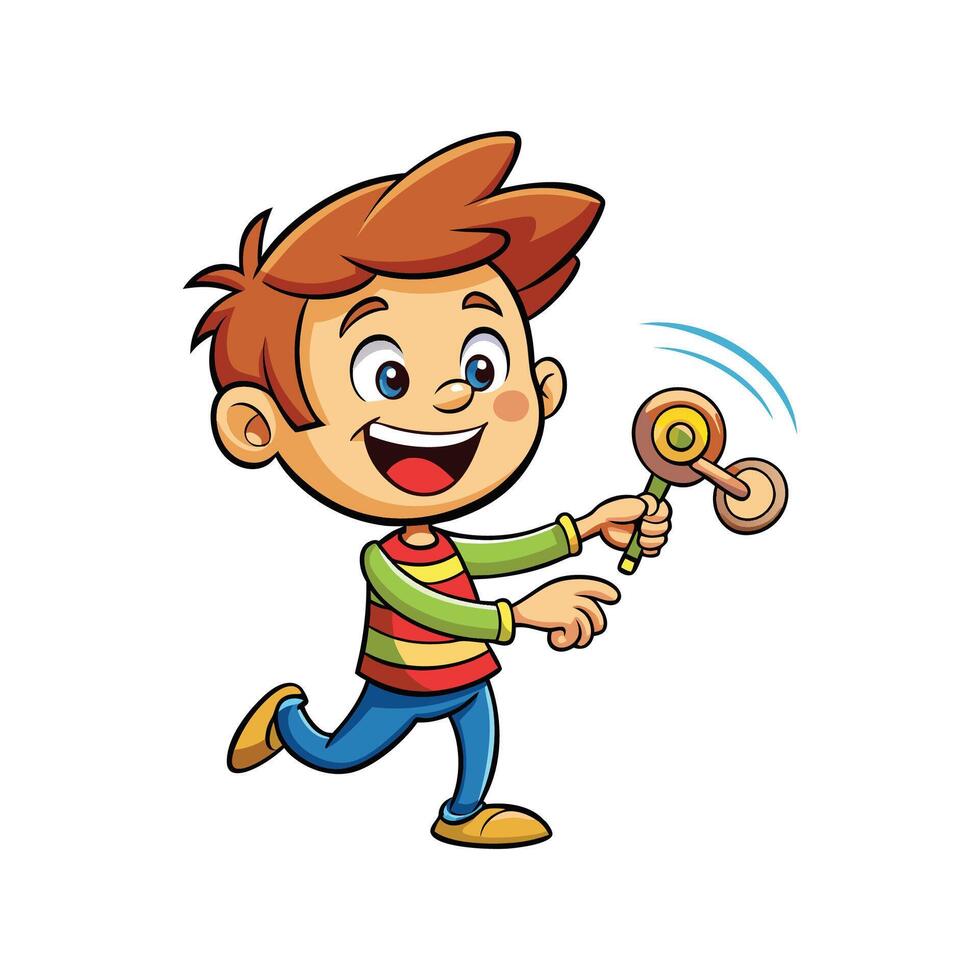 Boy with YoYo in Joyful Adventure vector