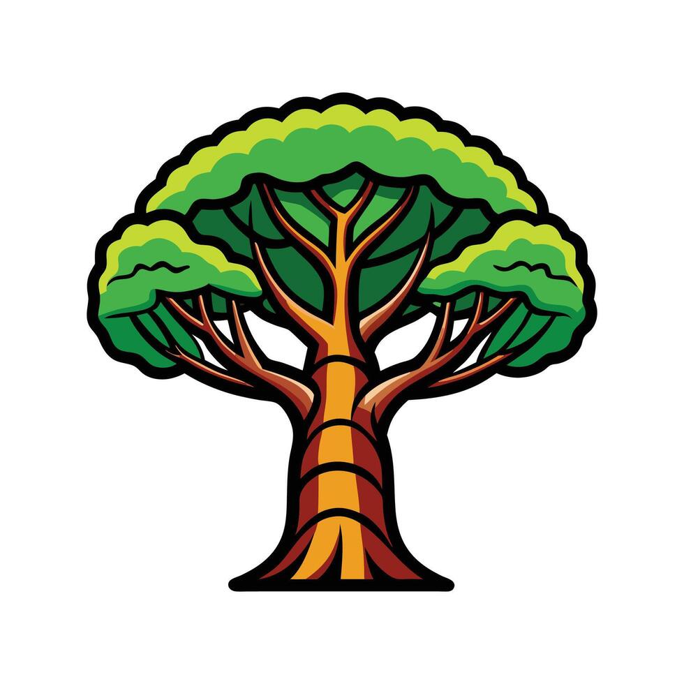 Creative Baobab Tree Design vector