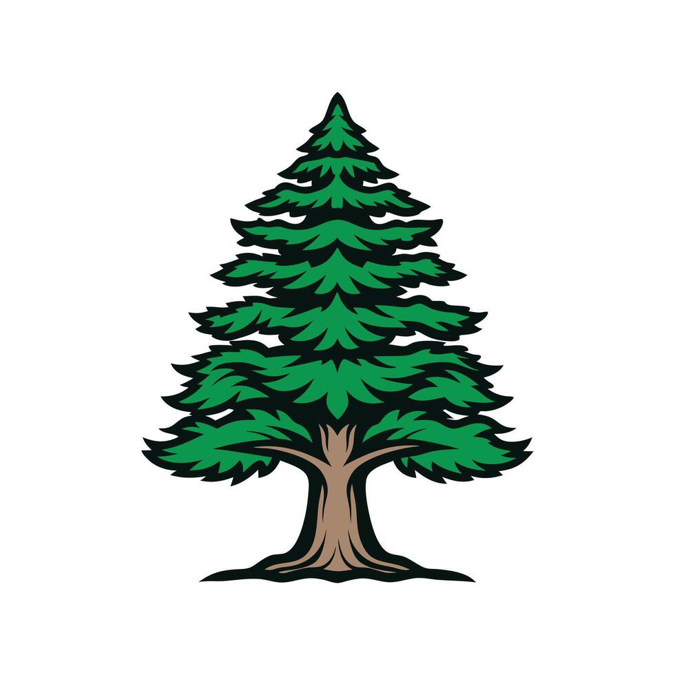Stylish Arizona Cypress Tree Outline vector
