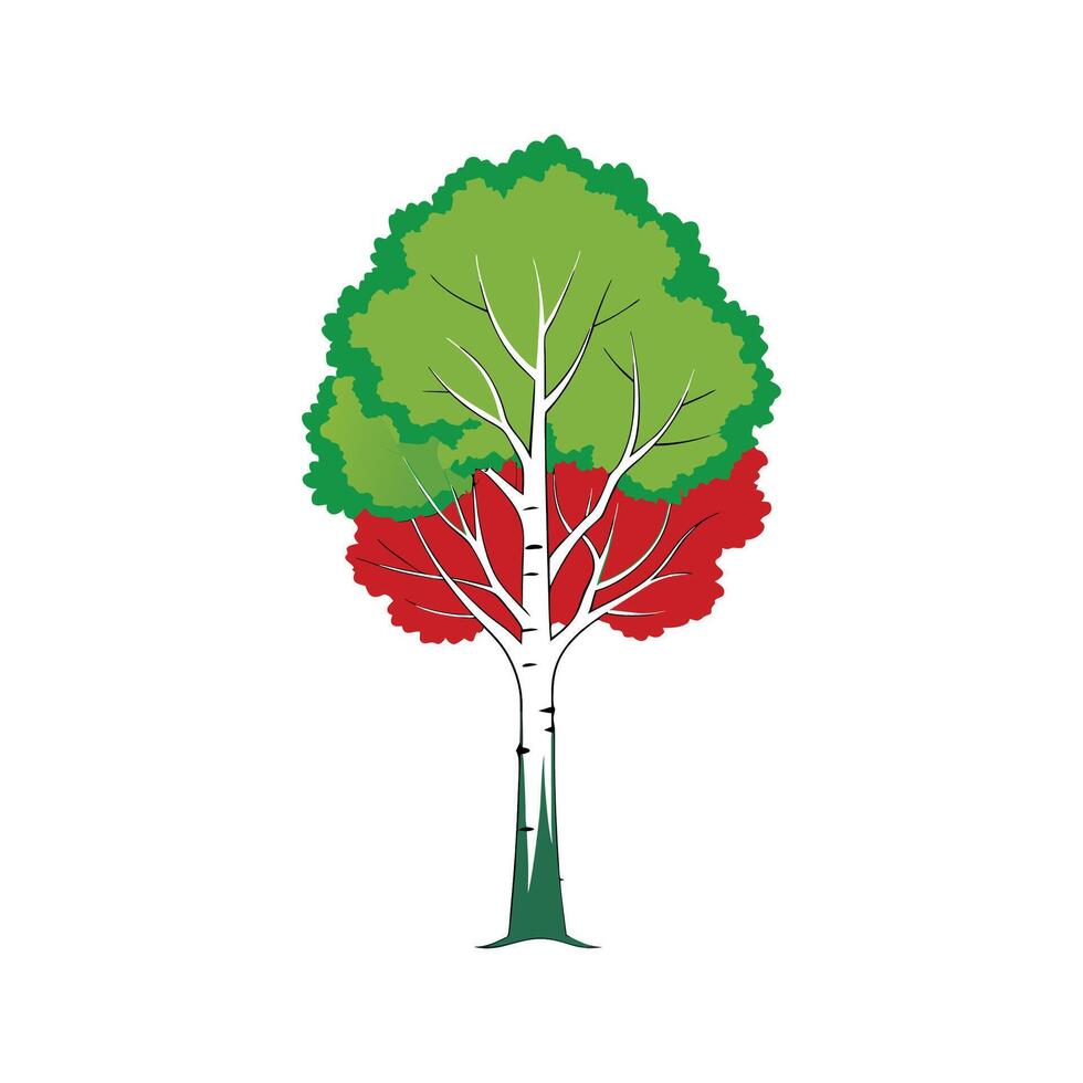 Unique Outline of Aspen Tree Design vector