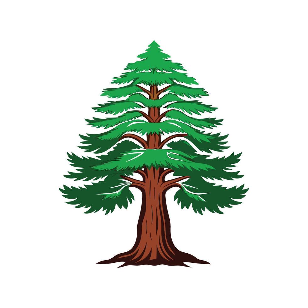 Elegant Bald Cypress Tree Design vector