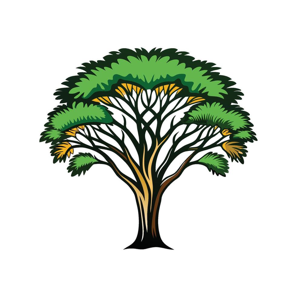 Creative Outline of Bushwillow Tree vector