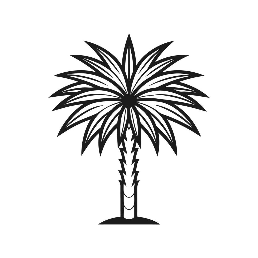 Elegant California Fan Palm Tree Design vector
