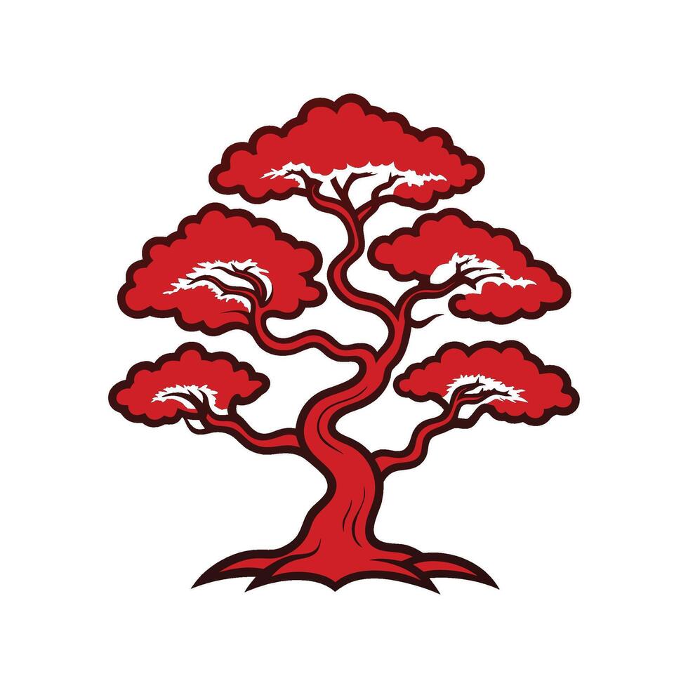 Creative Chinese Scholar Tree Design vector