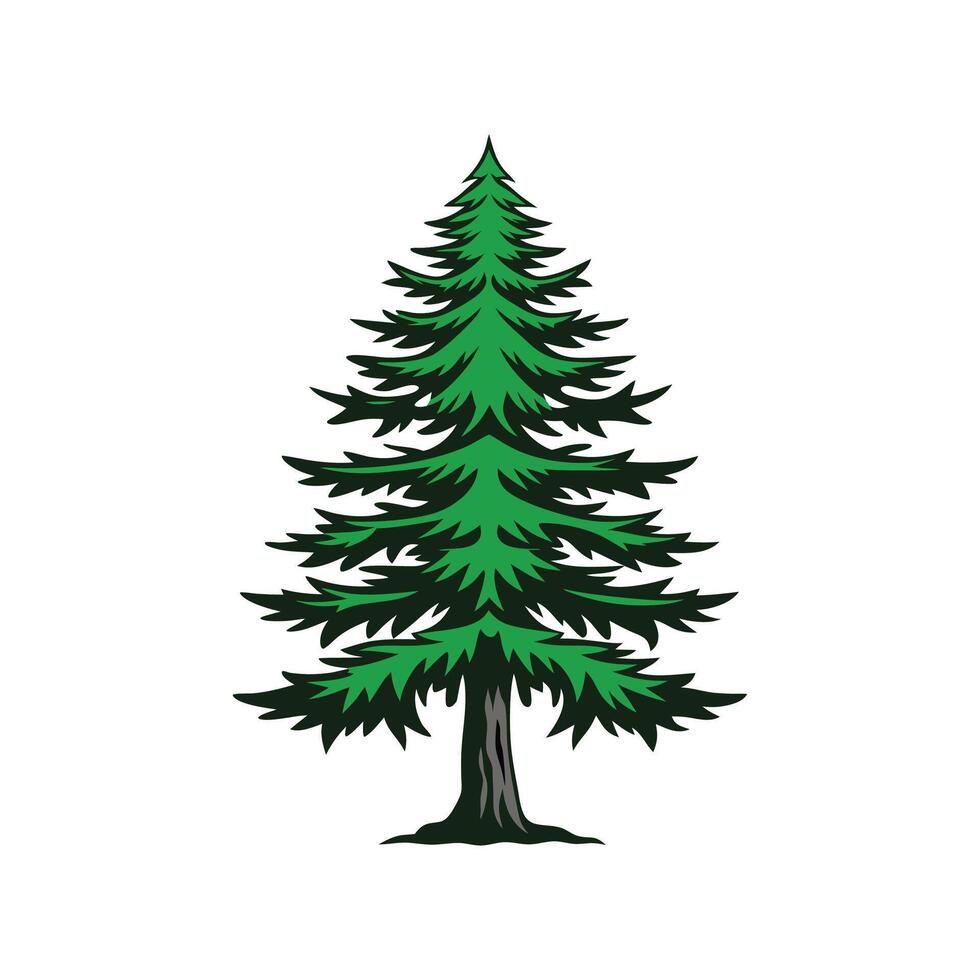 Charming Eastern Hemlock Tree Outline vector