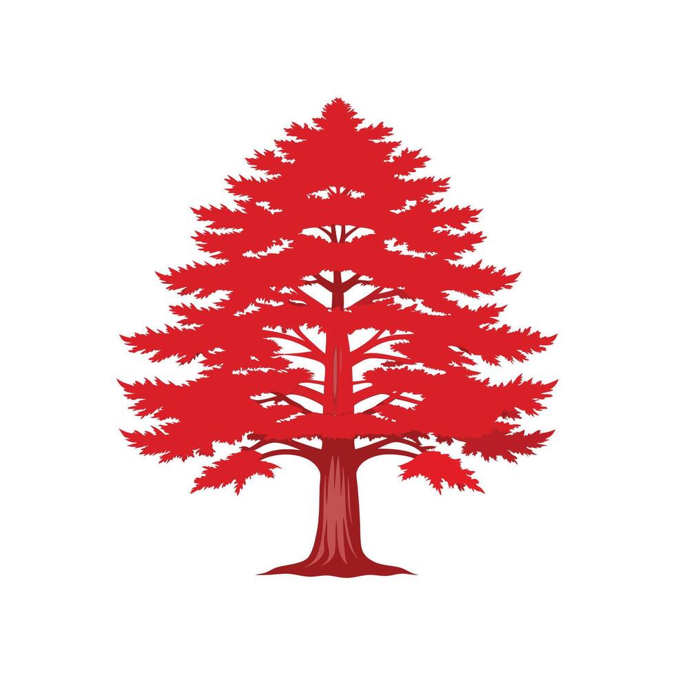 Charming Eastern Red Cedar Tree Outline vector