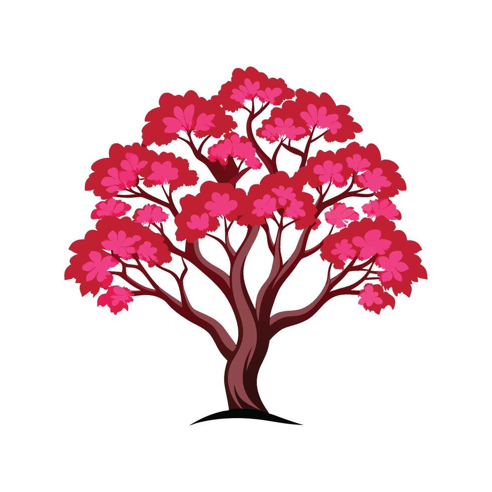 Charming Eastern Redbud Tree Outline Design vector