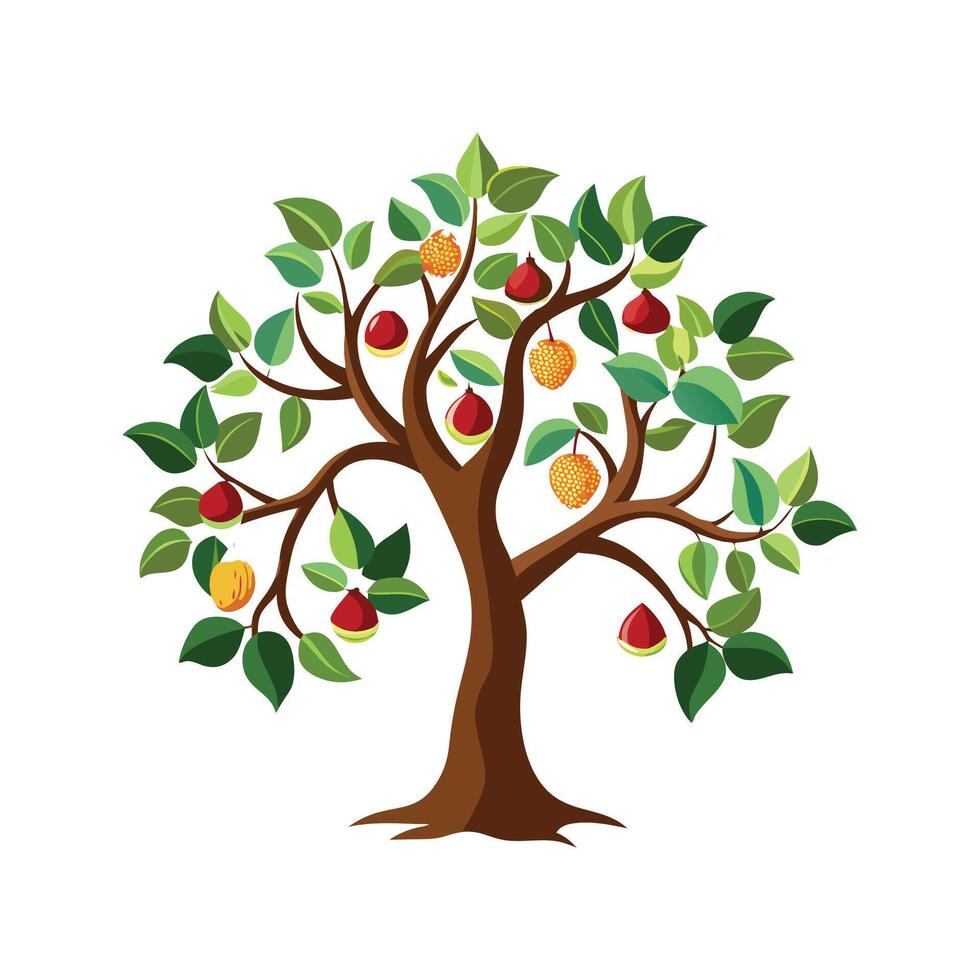Unique Fig Tree Outline vector