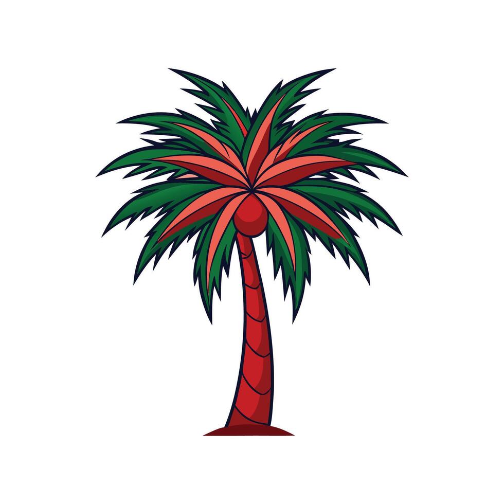 Realistic Chilean Wine Palm Tree Bold Outline Design 1 vector