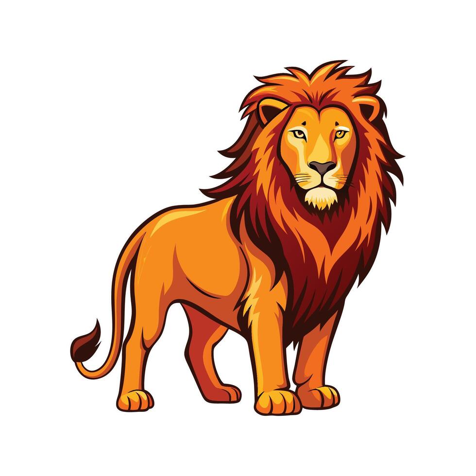 Realistic Lion Pride Bold Outline Design 2 vector