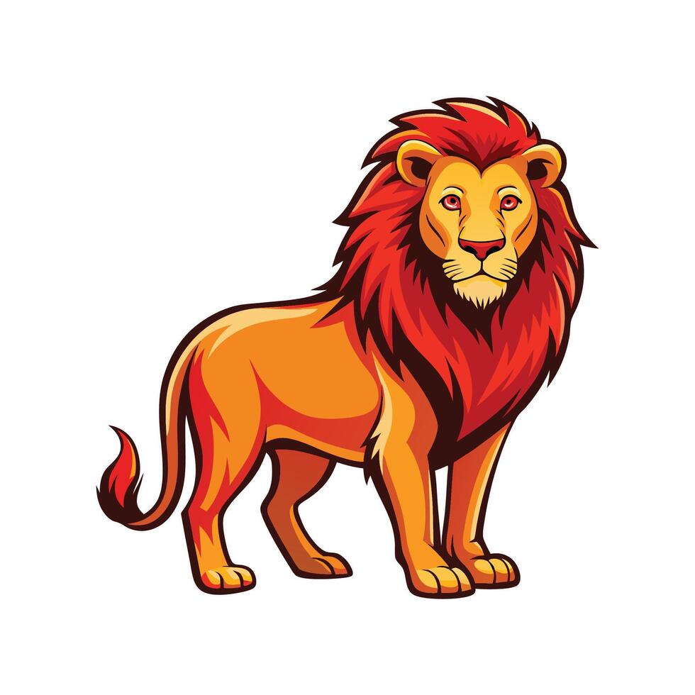 Realistic Lion Pride Bold Outline Design 3 vector