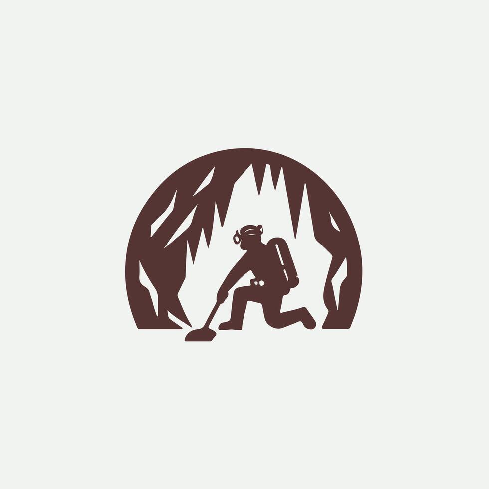 Earths Depths Caving Logo vector