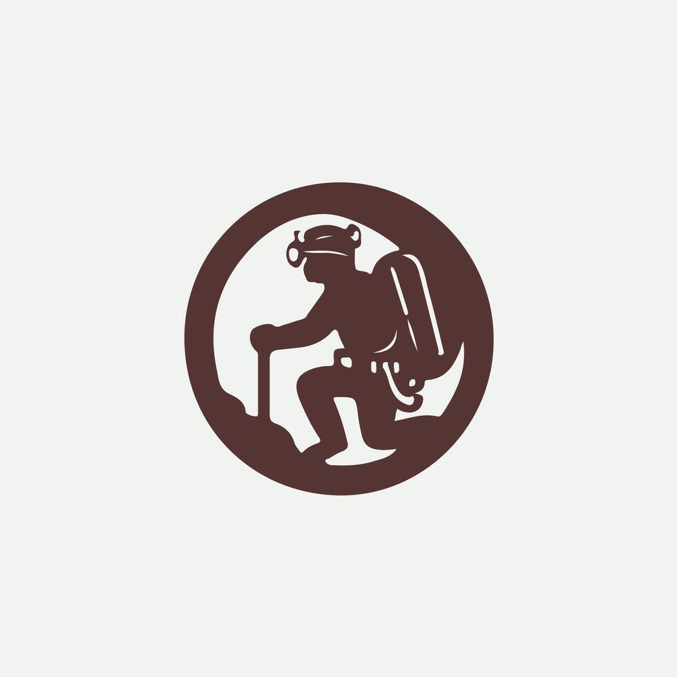 Underground Exploration Caving Logo vector