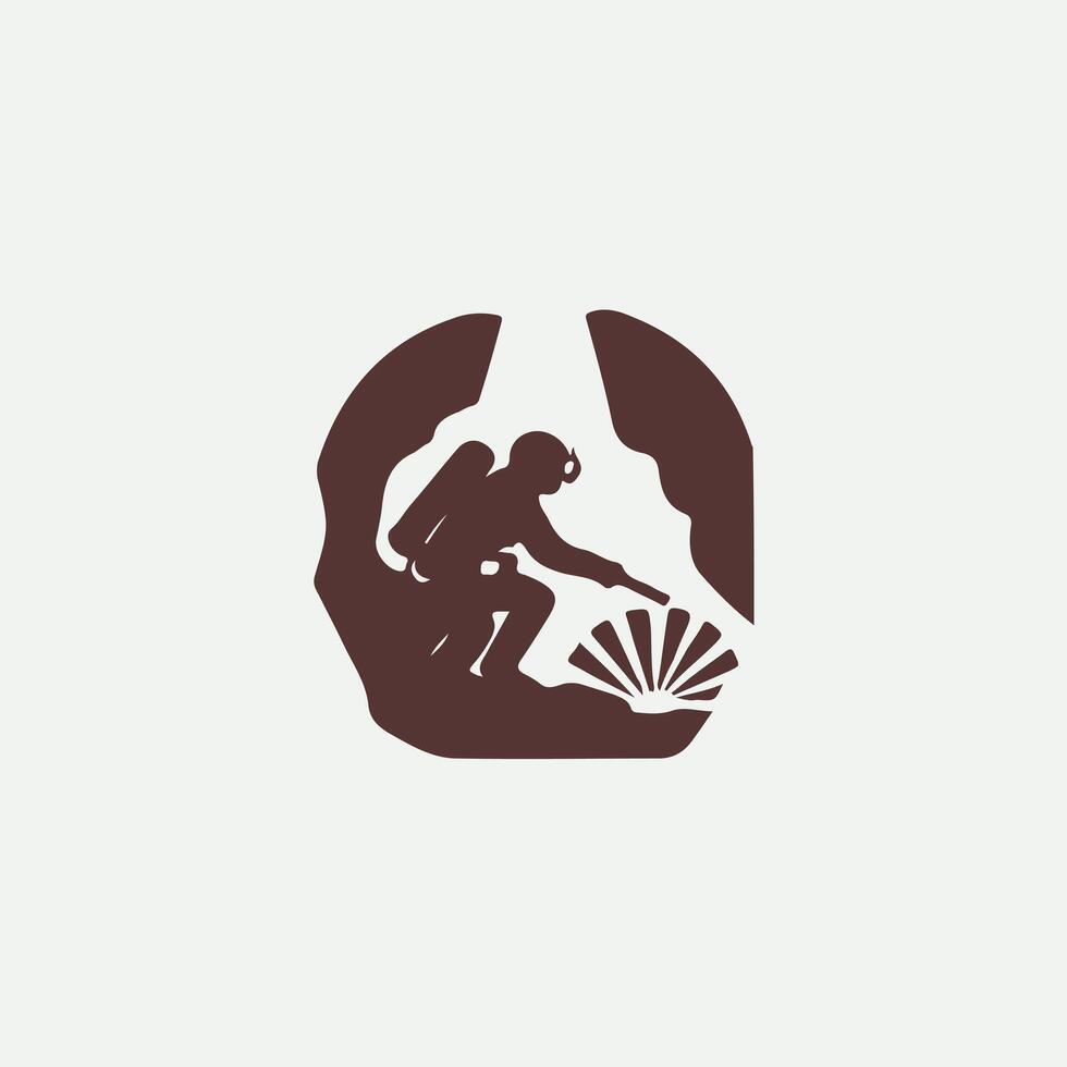 Dark Abyss Caving Logo vector