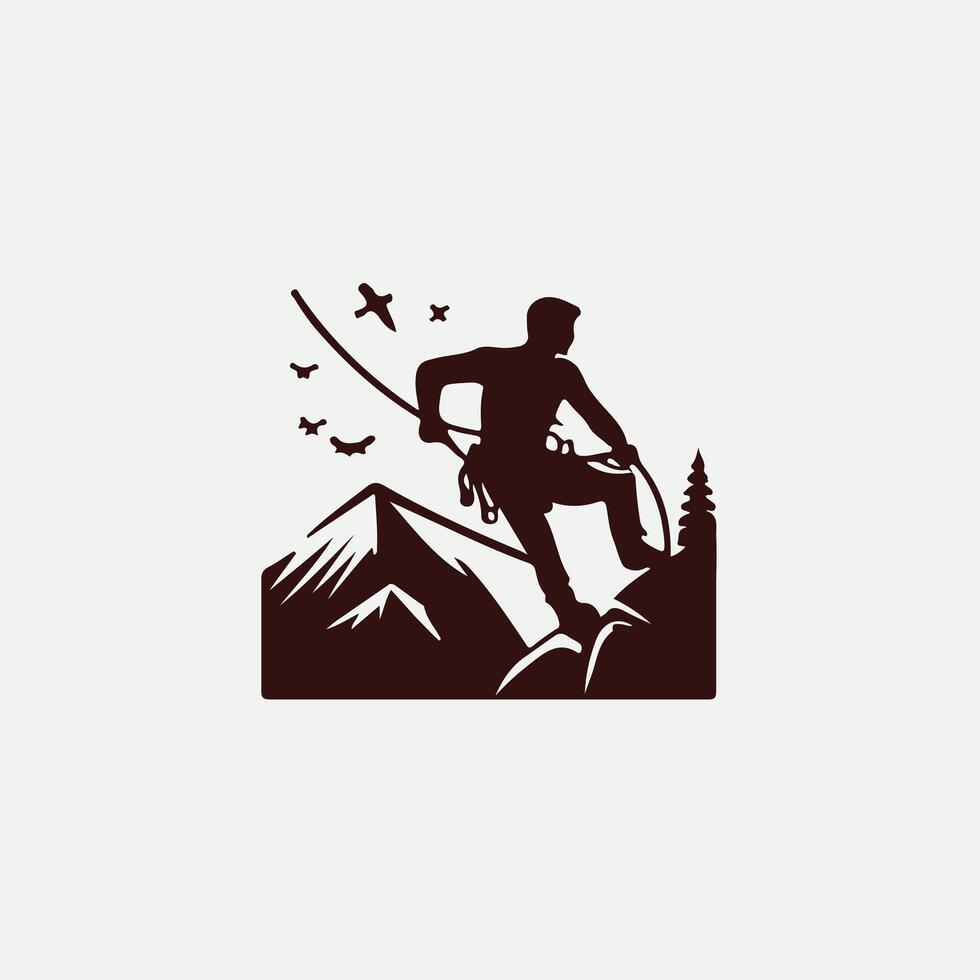 Steeps Rock Climbing logo vector