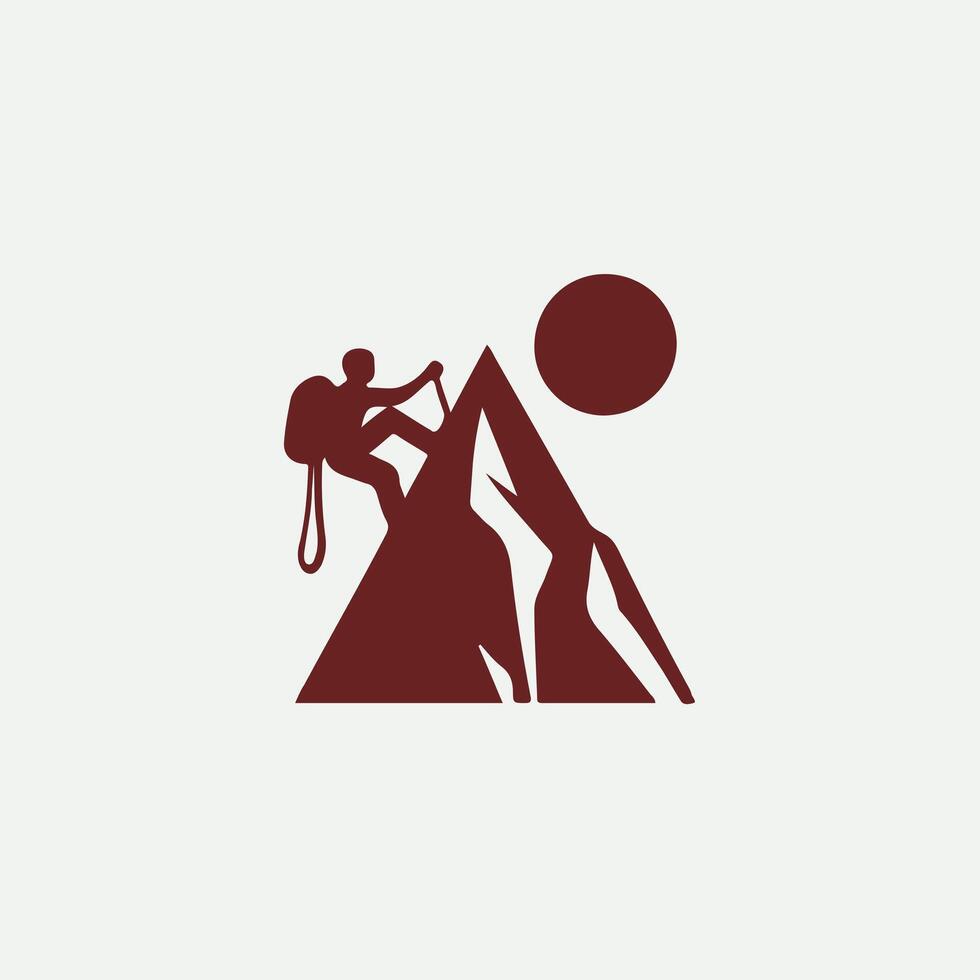 Rock Climbing logo vector