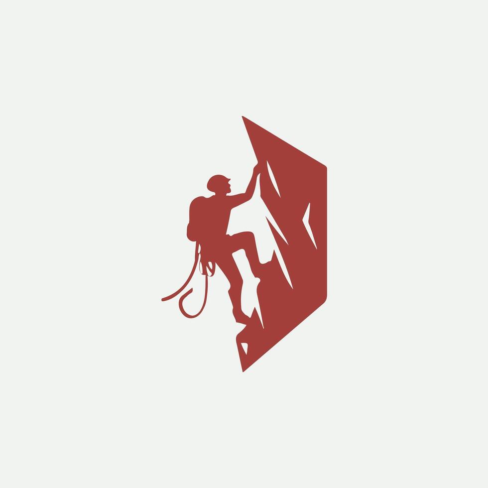 Summit Trek Rock Climbing logo vector