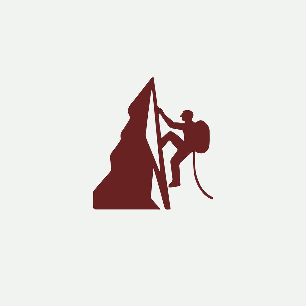 Elevate Climbers Rock Climbing logo vector