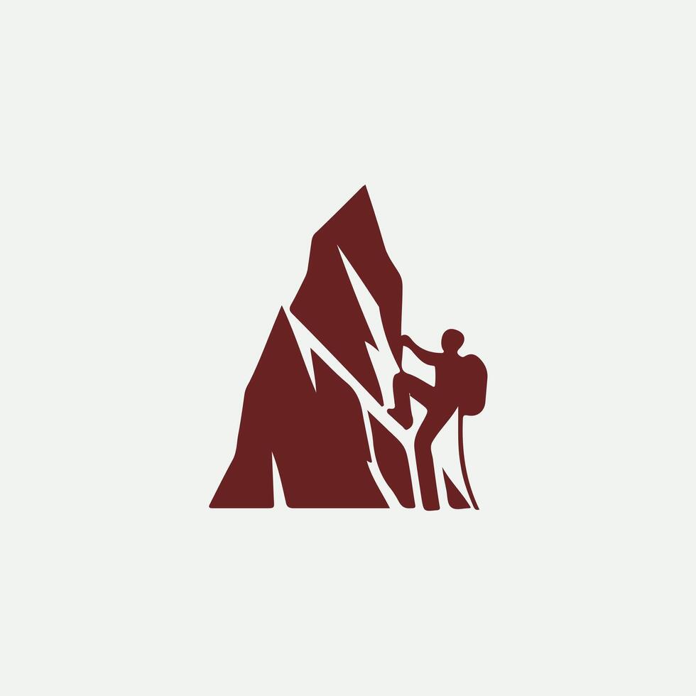 Boulder Reach X Rock Climbing logo vector
