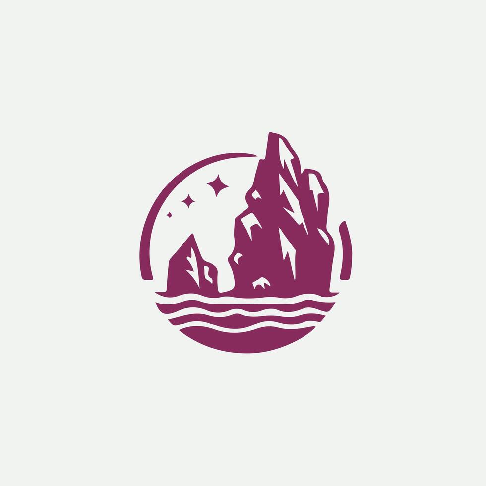 Vertical Voyage Rock Climbing logo vector