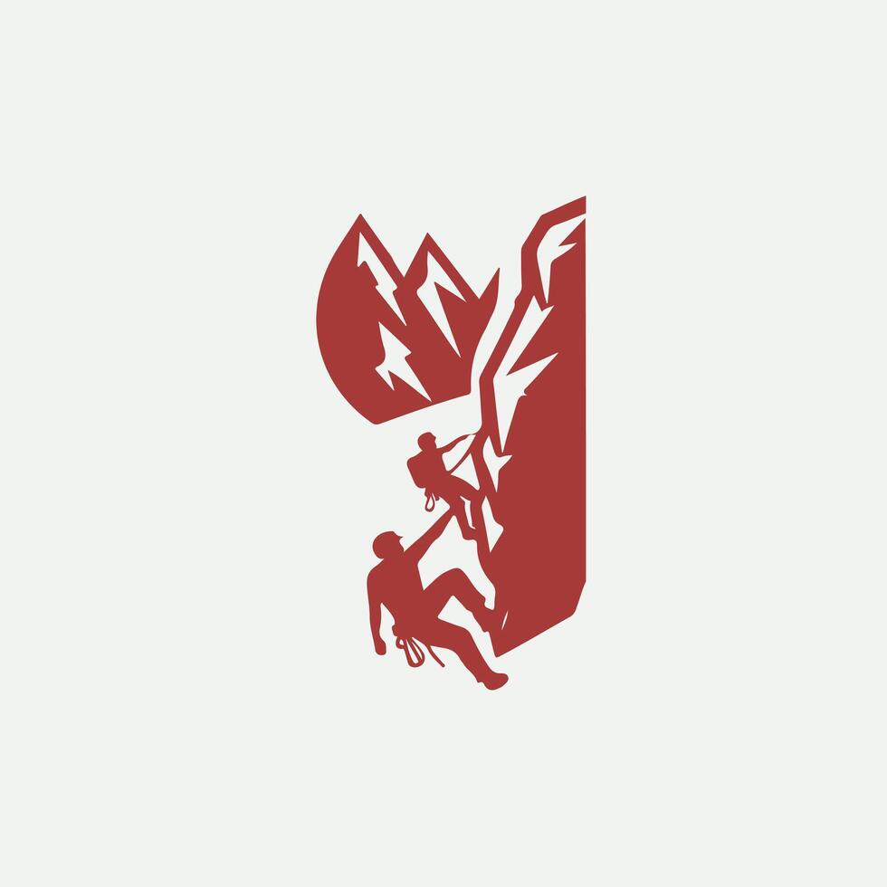 Crag Hold Rock Climbing logo vector