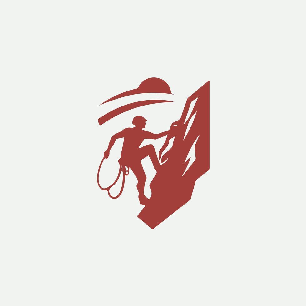 Vertical Surge Rock Climbing logo vector