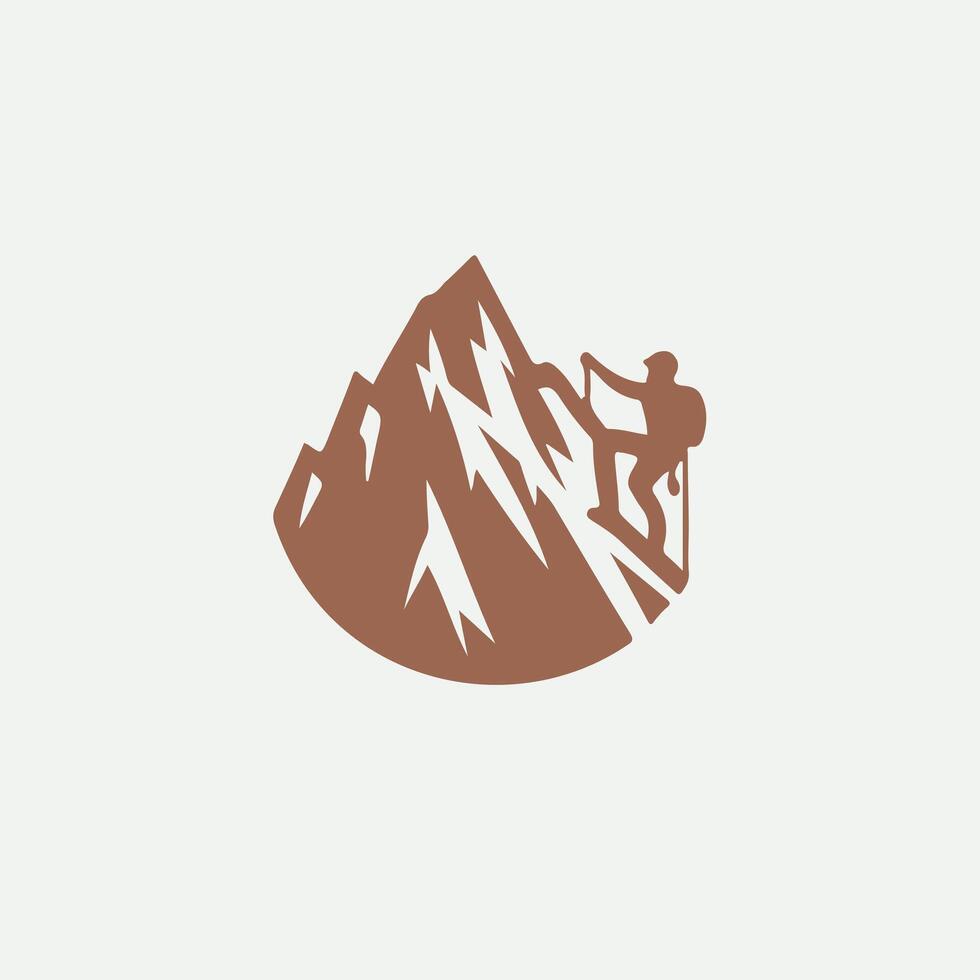 Boulder Rush Rock Climbing logo vector